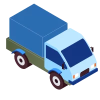 Accueil 2 camion livraison logistique bleu 1